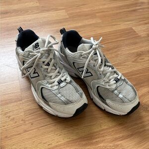 New Balance Cream and Black Running Shoes